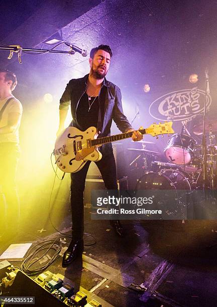 Liam Fray of the The Courteeners performs on stage at King Tuts on February 24, 2015 in Glasgow, Scotland.