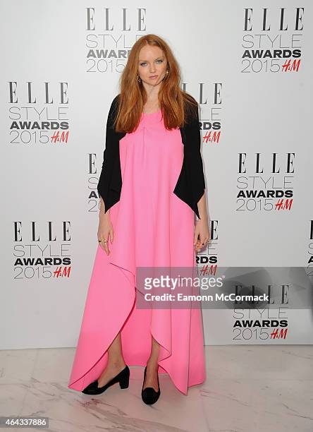 Lily Cole attends the Elle Style Awards 2015 at Sky Garden @ The Walkie Talkie Tower on February 24, 2015 in London, England.