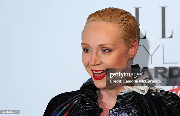 Gwendoline Christie attends the Elle Style Awards 2015 at Sky Garden @ The Walkie Talkie Tower on February 24, 2015 in London, England.