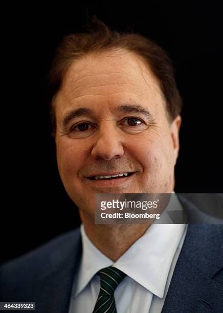 Stephen Pagliuca, managing director at Bain Capital LLC, poses for a photograph following a Bloomberg Television interview on the opening day of the...