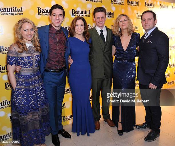 Lorna Want, Ian McIntosh, Katie Brayben, Alan Morrissey, Glynis Barber and Gary Trainor attend an after party following the press night performance...