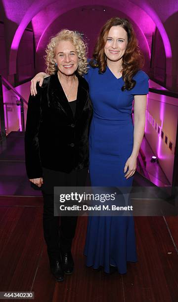 Carole King and Katie Brayben attends an after party following the press night performance of "Beautiful: The Carole King Musical", playing at the...