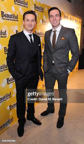 Dylan Turner and Ed Currie attend an after party following the press night performance of "Beautiful: The Carole King Musical", playing at the...