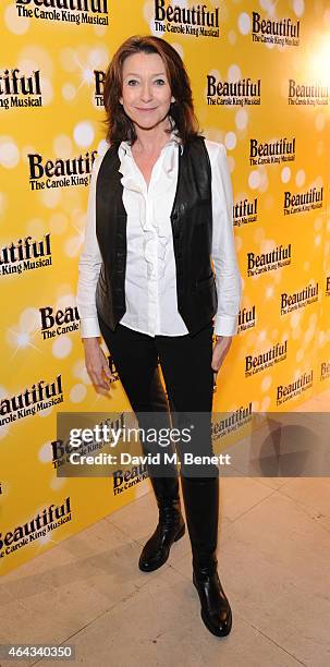 Cherie Lunghi attends an after party following the press night performance of "Beautiful: The Carole King Musical", playing at the Aldwych Theatre,...