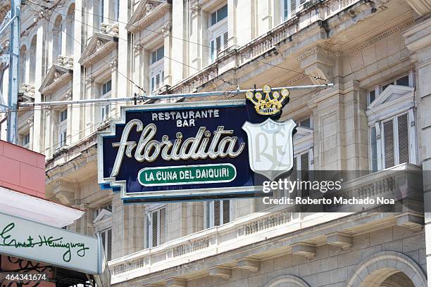 Bar Restaurant El Floridita a favorite place of Ernest Hemingway in Havana, the house of the Daiquiri and a tourist landmark in Old Havana.