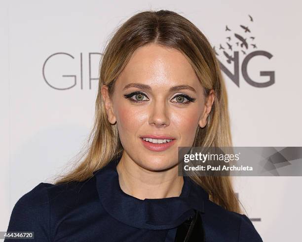 Actress Katia Winter attends the Vanity Fair and L'Oreal Paris Girl Rising benefit at 1 OAK on February 20, 2015 in West Hollywood, California.