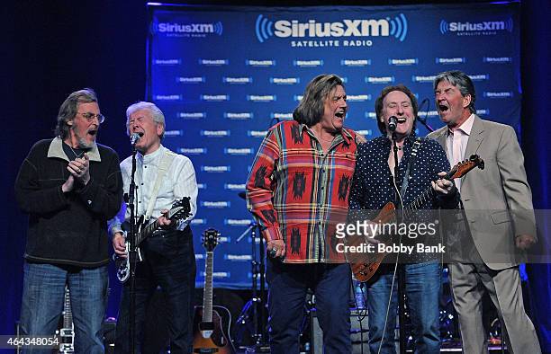 Chad Stuart, Mike Pender, Billy J. Kramer, Denny Laine and Terry Sylvester performs at the Cousin Brucie Presents: The British Invasion at Hard Rock...