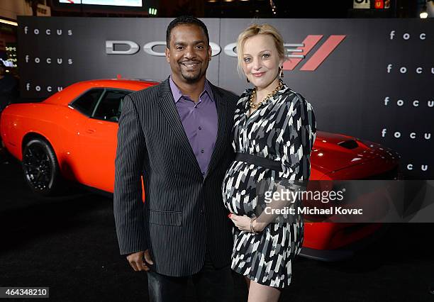 Actor Alfonso Ribeiro and wife Angela Unkrich attend the Los Angeles Premiere of "Focus" Sponsored By Dodge at TCL Chinese Theatre on February 24,...