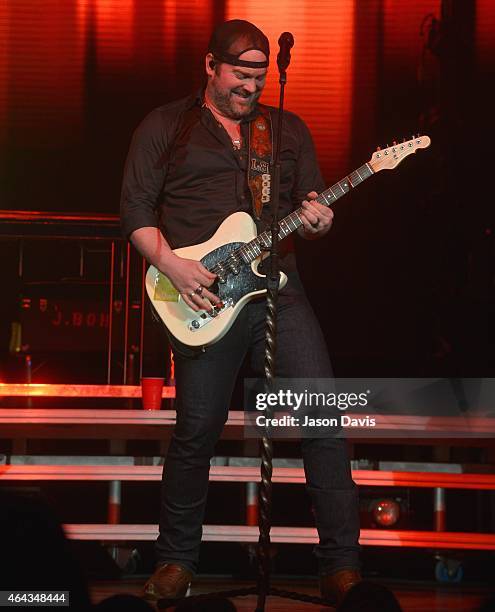 Recording artist Lee Brice performs at Ryman Auditorium on February 24, 2015 in Nashville, Tennessee.