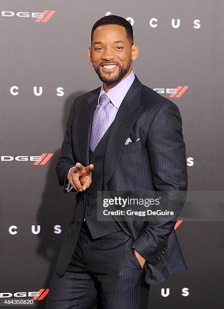 Actor Will Smith arrives at the Los Angeles World Premiere of Warner Bros. Pictures "Focus" at TCL Chinese Theatre on February 24, 2015 in Hollywood,...
