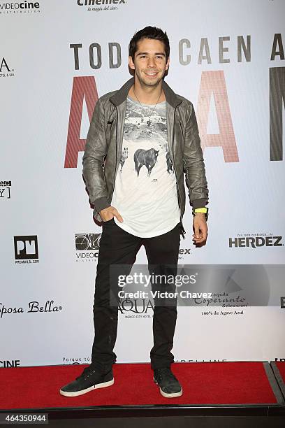 Luis Senderos attends "A La Mala" Mexico City premiere at Cinepolis Antara Polanco on February 24, 2015 in Mexico City, Mexico.