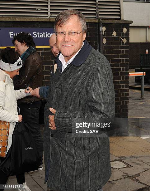 David Neilson arrives at Euston for the television awards on January 22, 2014 in London, England.