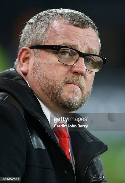 Jean-Raymond Legrand, president of Valenciennes looks on during the french Ligue 1 match between Valenciennes FC and SC Bastia at the Stade du...