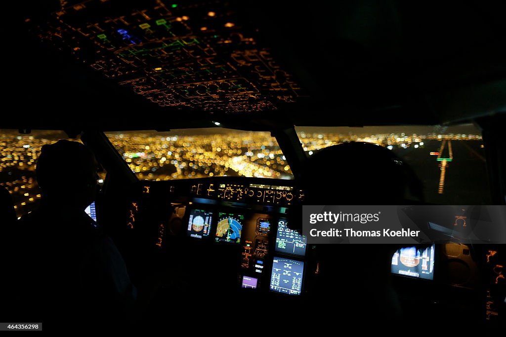 Cockpit Of An Airbus A340