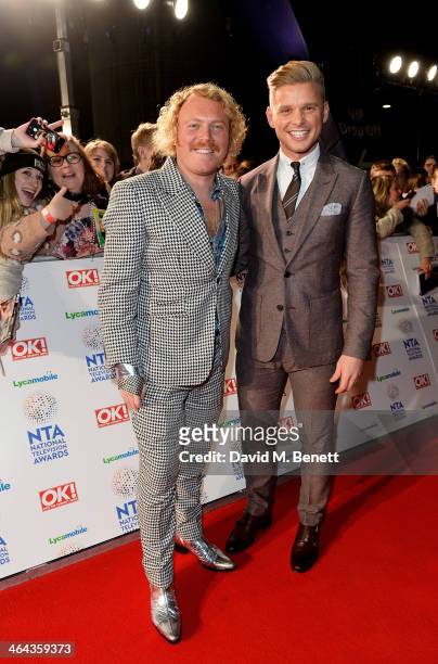 Leigh Francis aka Keith Lemon and Jeff Brazier attend the National Television Awards at the 02 Arena on January 22, 2014 in London, England.