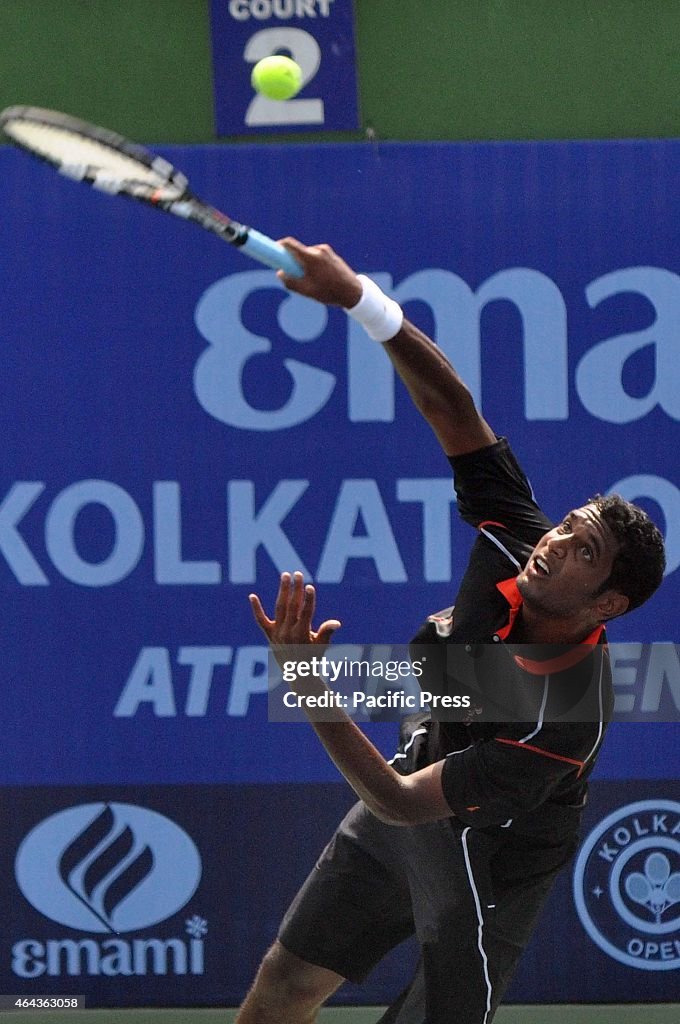 Indian tennis player, Ramkumar Ramanathan  in action against...