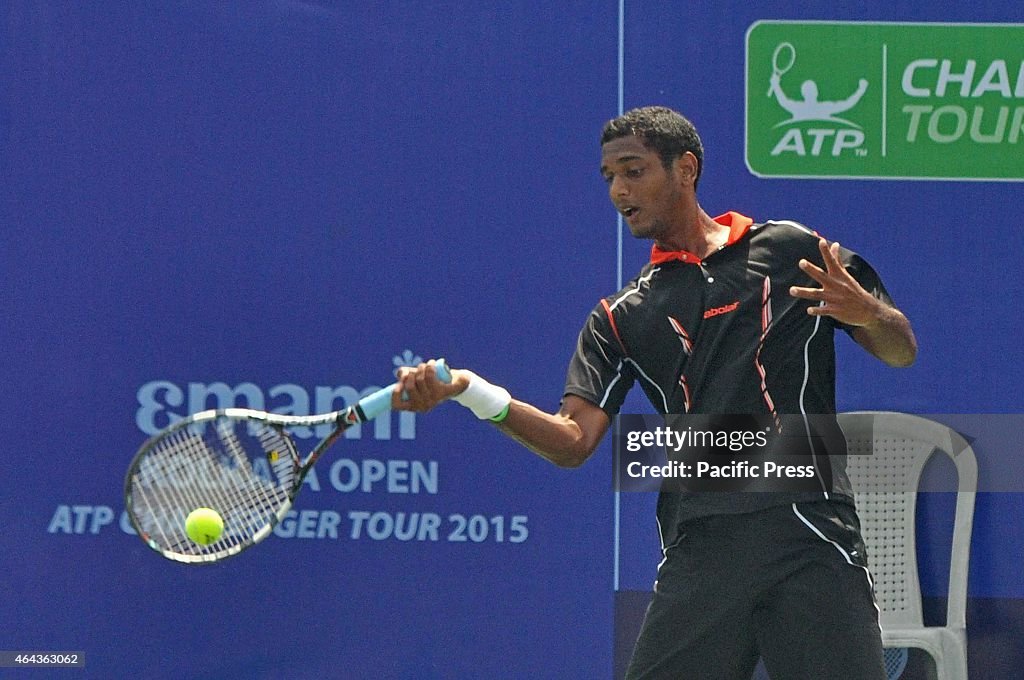 Indian tennis player, Ramkumar Ramanathan  in action against...