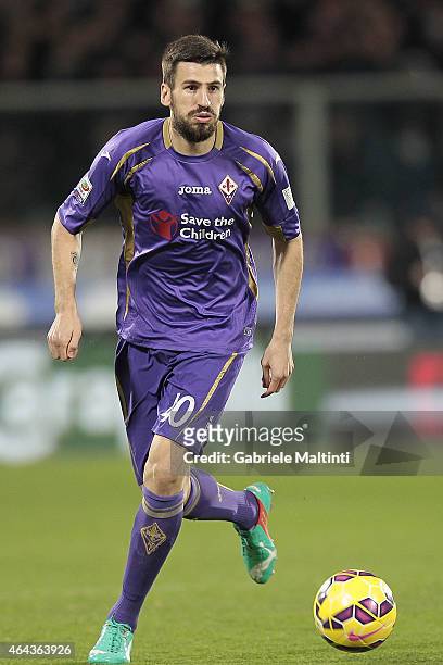 Nenad Tomovic of ACF Fiorentina in action during the Serie A match between ACF Fiorentina and Torino FC at Stadio Artemio Franchi on February 22,...