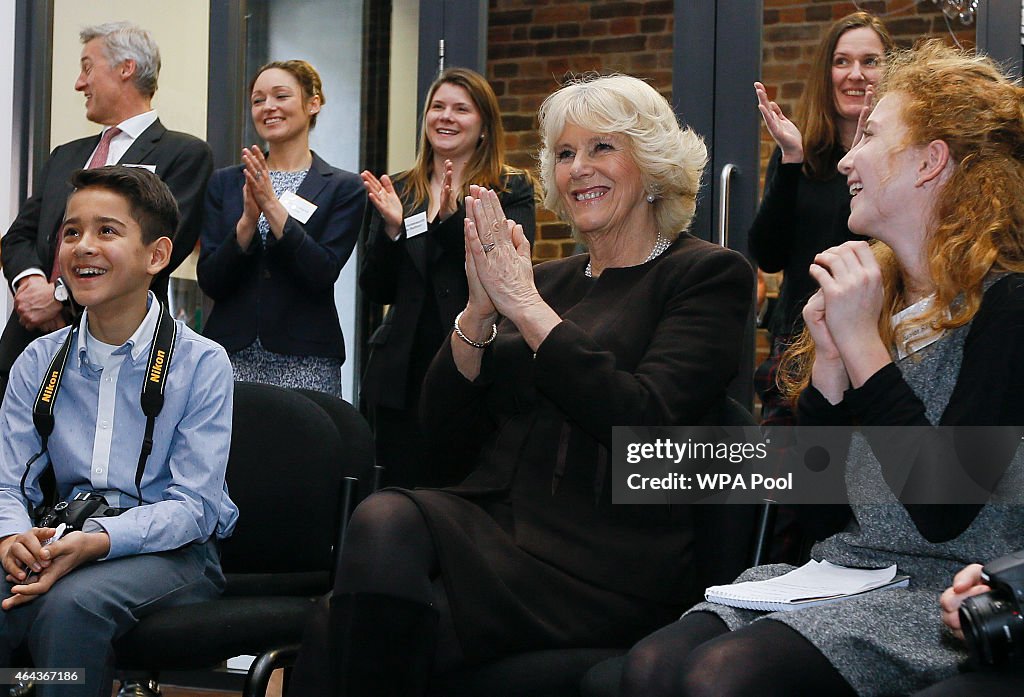 Duchess Of Cornwall Opens The Offices Of The Children's Newspaper 'First News'