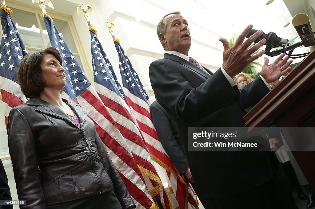 House Speaker John Boehner And GOP Leadership Address The Media After Party Conference