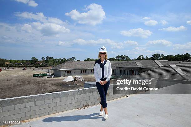 Liezl Els the wife of South African golfer Ernie Els on the balcony of the Auditorium Building of the Els Center of Excellence looking at the Junior...