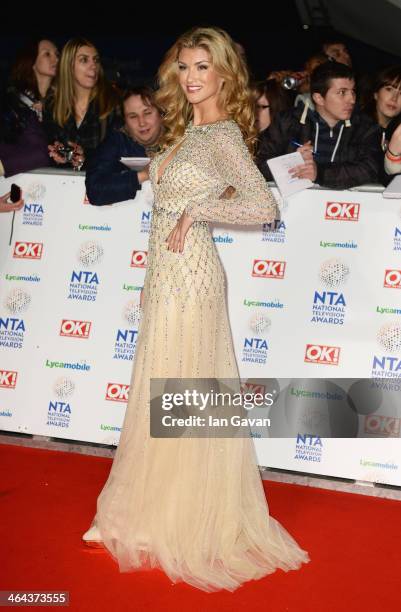 Amy Willerton attends the National Television Awards at 02 Arena on January 22, 2014 in London, England.