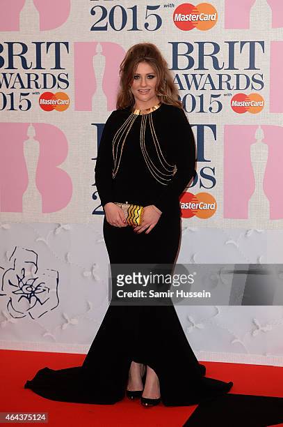Ella Henderson attends the BRIT Awards 2015 at The O2 Arena on February 25, 2015 in London, England.