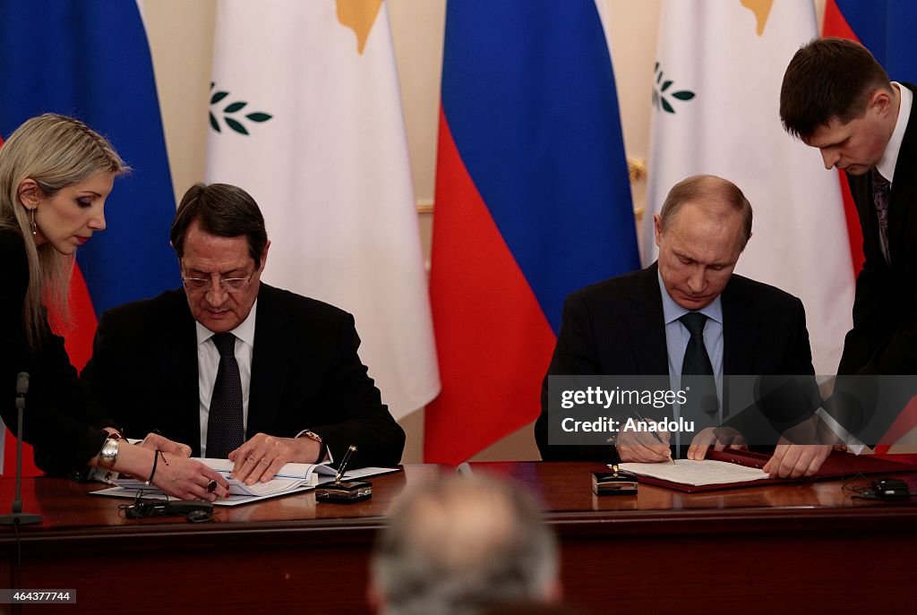 Vladimir Putin - Nicos Anastasiades in Moscow