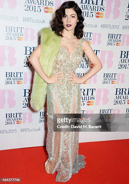 Marina Diamandis attends the BRIT Awards 2015 at The O2 Arena on February 25, 2015 in London, England.