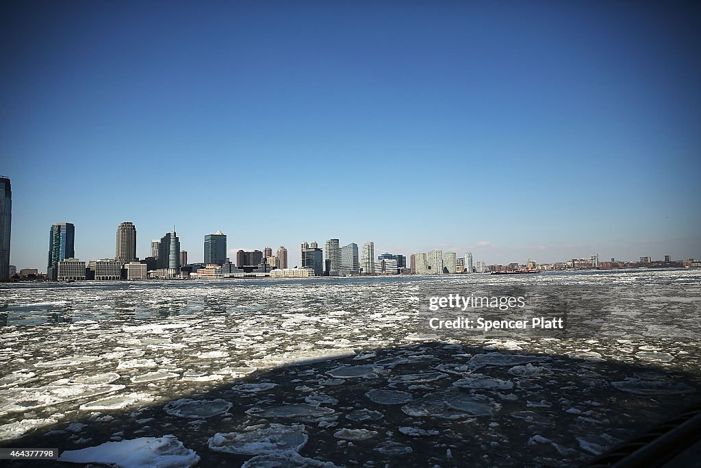 Ice Continues To Build Up On New York City Waterways