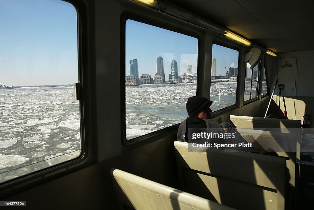 Ice Continues To Build Up On New York City Waterways