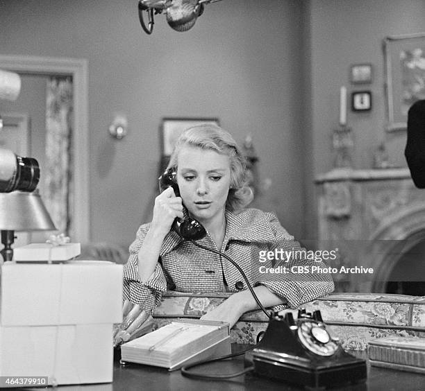 Inger Stevens as Marge in the CLIMAX! episode, "The Giant Killer." Image dated August 1, 1957.