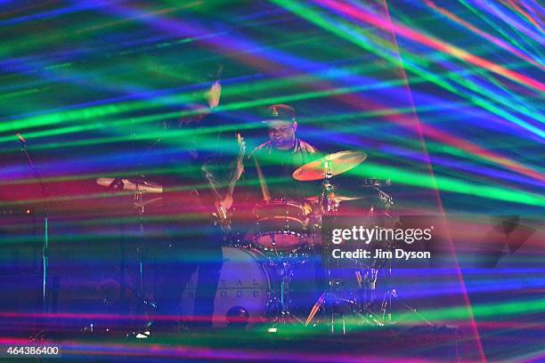 Royal Blood perform on stage at the BRIT Awards 2015 at The O2 Arena on February 25, 2015 in London, England.