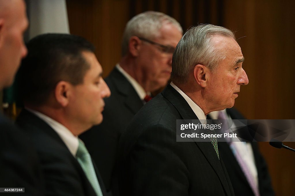 NY Police Commissioner Bratton Holds Press Conference