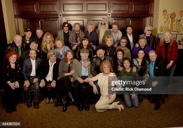 Webster Public Relations - Unofficial Kick-Off CRS Event - Legendary Lunch. Front : Lulu Roman, Lee Greenwood, Dave Rowland, Sylvia, Roy Clark, Moe...