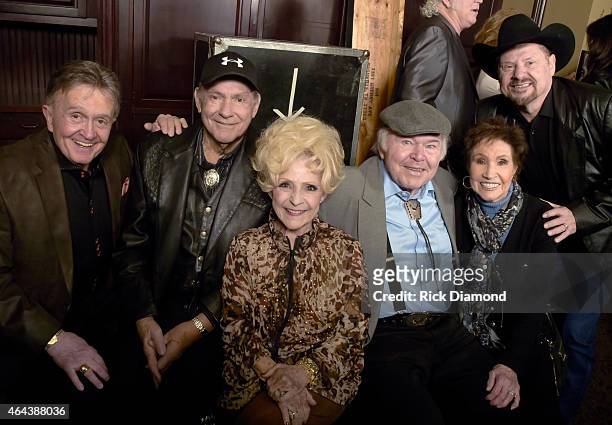 Recording Artists Bill Anderson, Jim Ed Brown, Brenda Lee, Roy Clark, Jean Howard and Moe Bandy attend Webster Public Relations - Unofficial Kick-Off...