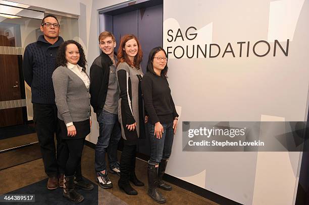 Franz Reynold, Tanya Perez, Jay Thomas, Stacey Jackson, and Cate Yu attend the grand opening of SAG-AFTRA on January 22, 2014 in New York City.