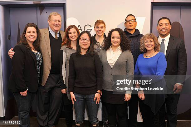 Rebecca Damon , Ken Howard, Stacey Jackson, Cate Yu, Jay Thomas, Tanya Perez, Franz Reynold, and David P. White attend the grand opening of SAG-AFTRA...