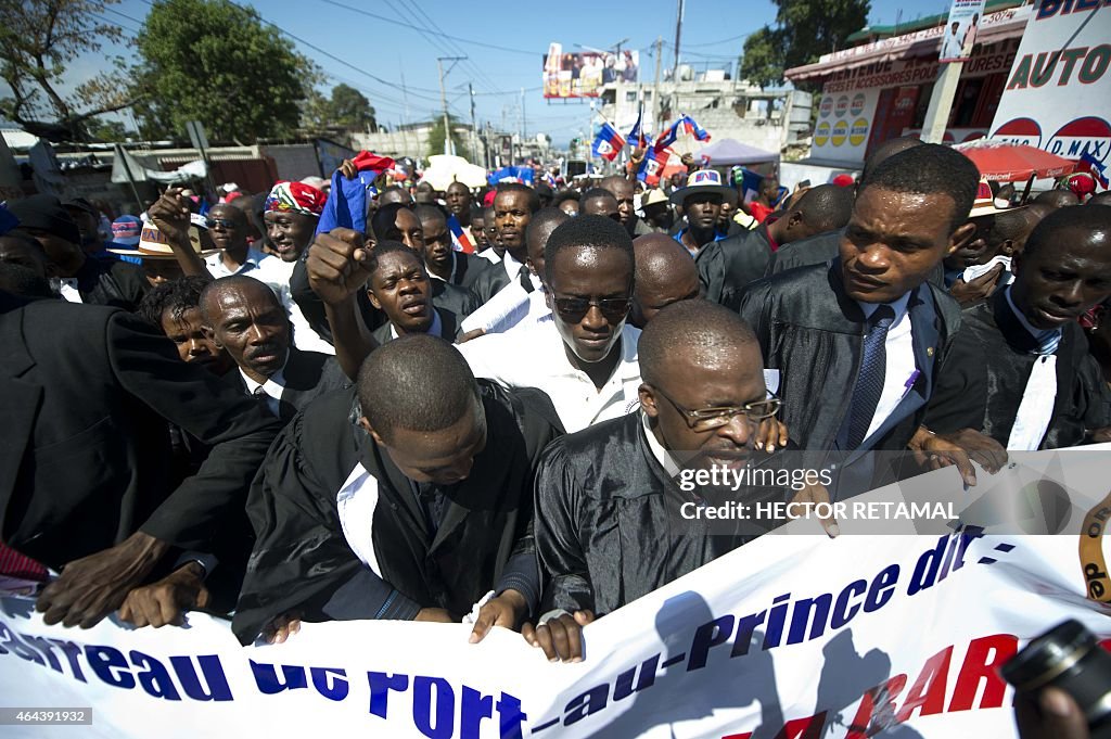 HAITI-DOMINICAN REPUBLIC-PROTEST