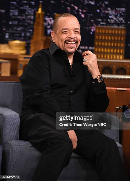 Ice T Visits "The Tonight Show Starring Jimmy Fallon" at Rockefeller Center on February 25, 2015 in New York City.