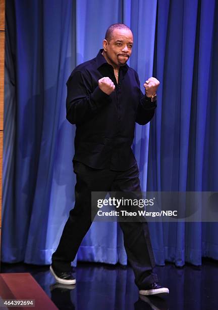 Ice T Visits "The Tonight Show Starring Jimmy Fallon" at Rockefeller Center on February 25, 2015 in New York City.