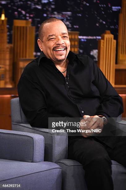 Ice T Visits "The Tonight Show Starring Jimmy Fallon" at Rockefeller Center on February 25, 2015 in New York City.