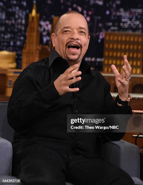 Ice T Visits "The Tonight Show Starring Jimmy Fallon" at Rockefeller Center on February 25, 2015 in New York City.