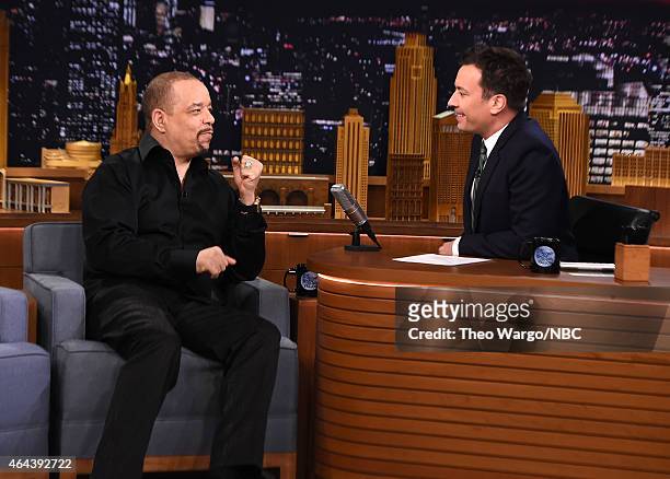 Ice T Visits "The Tonight Show Starring Jimmy Fallon" at Rockefeller Center on February 25, 2015 in New York City.
