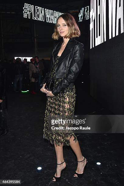 Candela Novembre attends the Philipp Plein show during the Milan Fashion Week Autumn/Winter 2015 on February 25, 2015 in Milan, Italy.
