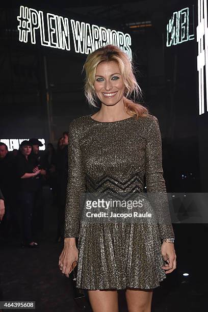 Federica Fontana attends the Philipp Plein show during the Milan Fashion Week Autumn/Winter 2015 on February 25, 2015 in Milan, Italy.