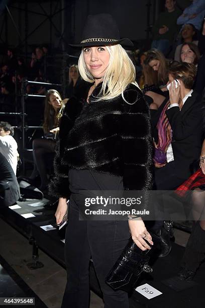 Wanda Nara attends the Philipp Plein show during the Milan Fashion Week Autumn/Winter 2015 on February 25, 2015 in Milan, Italy.