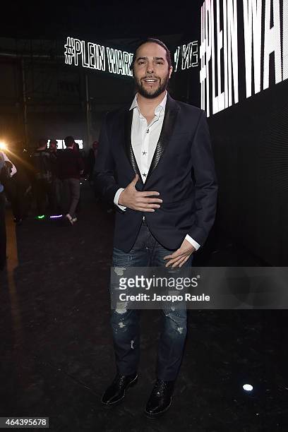 Joaquin Cortes attends the Philipp Plein show during the Milan Fashion Week Autumn/Winter 2015 on February 25, 2015 in Milan, Italy.