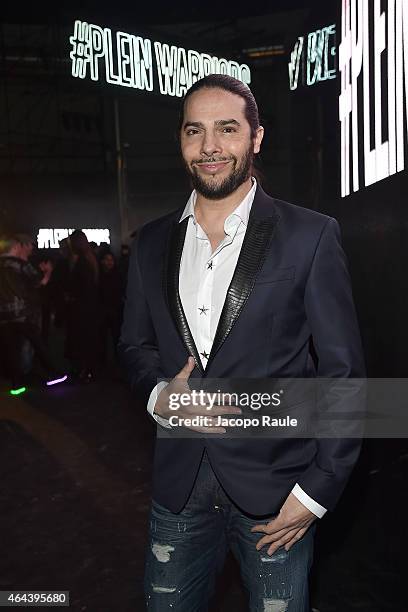 Joaquin Cortes attends the Philipp Plein show during the Milan Fashion Week Autumn/Winter 2015 on February 25, 2015 in Milan, Italy.