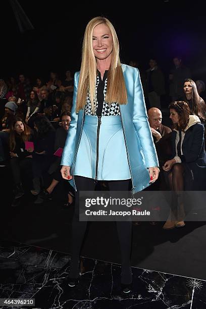 Federica Panicucci attends the Fausto Puglisi show during the Milan Fashion Week Autumn/Winter 2015 on February 25, 2015 in Milan, Italy.